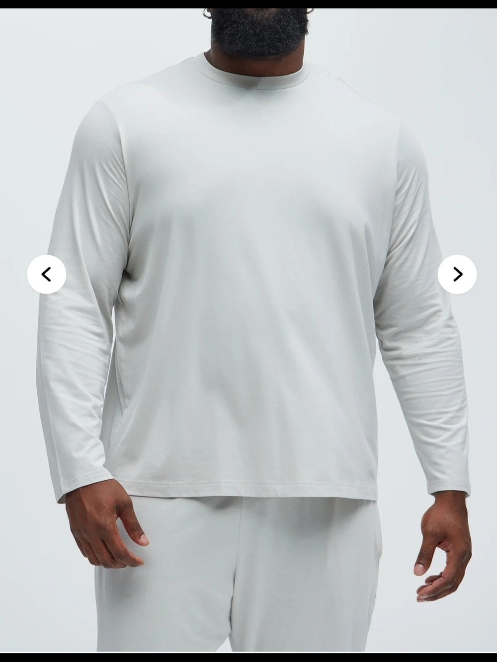 Fashion Nova Men’s Long Sleeve Crewneck Shirt - Light Gray